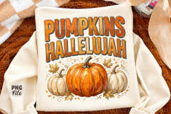Pumpkins Hallelujah Png, Fall Pumpkin Shirt Design Product Image 1