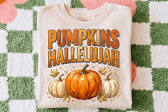 Pumpkins Hallelujah Png, Fall Pumpkin Shirt Design Product Image 2
