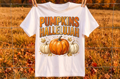 Pumpkins Hallelujah Png, Fall Pumpkin Shirt Design Product Image 3