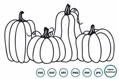 Pumpkin SVG | Pumpkin Clipart | Fall SVG | Autumn SVG Product Image 2