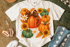Fall Coquette Pumpkin PNG, Pumpkin Fall Bow PNG, Autumn PNG Product Image 5