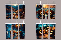Night Halloween pumpkins Tumbler Wrap Sublimation Product Image 3