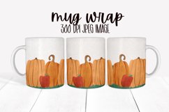 Fall Pumpkins And Apples Mug Wrap Design Product Image 1