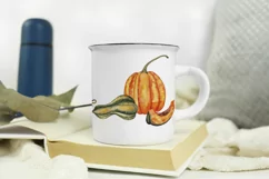 Pumpkins harvest Watercolor clipart 3 PNG Product Image 3
