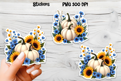Fall pumpkin stickers | Printable autumn sticker Product Image 1