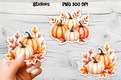 Fall pumpkin stickers | Printable autumn sticker Product Image 1