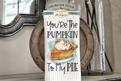 Pumpkin Pie Towel Sublimation Design | Fall Towel Designs Product Image 2