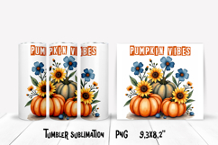 Fall tumbler wrap | Autumn tumbler | Pumpkin tumbler wrap Product Image 1