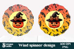 Halloween wind spinner sublimation | Halloween pumpkin PNG Product Image 1