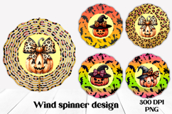 Halloween wind spinner PNG | Halloween pumpkin design Product Image 1