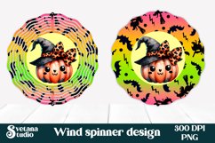 Halloween wind spinner sublimation | Halloween pumpkin PNG Product Image 1