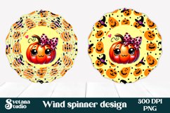 Halloween wind spinner sublimation | Halloween pumpkin PNG Product Image 1