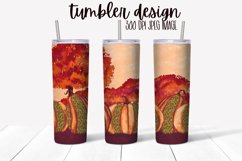 Fall Pumpkins 20 OZ Skinny Tumbler Fall Scene Sublimation Product Image 1