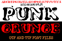 Punk Grunge Textured Ink Stamp Letters Alphabet ABC Text Font Handmade by Squeeb Creative