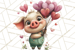 Punny Animal Valentine PNG, Cute Love Clipart Product Image 4