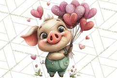 Punny Animal Valentine PNG, Cute Love Clipart Product Image 4