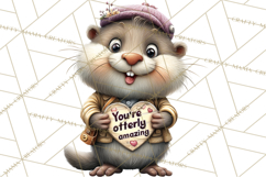 Punny Animal Valentine PNG, Cute Love Clipart Product Image 5