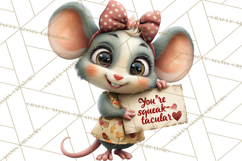 Punny Animal Valentine PNG, Cute Love Clipart Product Image 2