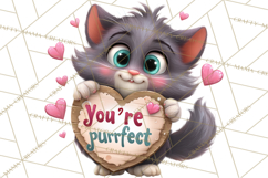 Punny Animal Valentine PNG, Cute Love Clipart Product Image 2