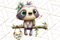 Punny Animal Valentine PNG, Cute Love Clipart Product Image 3