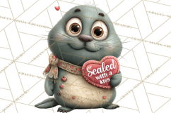 Punny Animal Valentine PNG, Cute Love Clipart Product Image 4