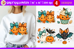 Girly autumn pumpkin sublimation with cute pumpkins Product Image 3