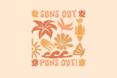 Retro Summer Flowers Beach T-shirt Design Bundle Product Image 3