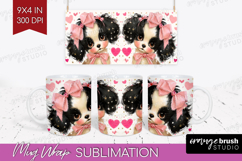 Puppy Valentine Mug Wrap Cute Valentines Day Mug PNG Product Image 1