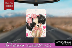 Puppy Valentine Air Freshener PNG Cute Valentines Day PNG Product Image 1