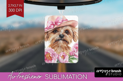 Puppy Flowers Air Freshener PNG Cute Farm PNG Sublimation Product Image 1