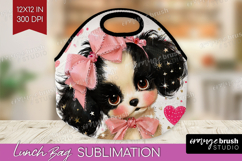 Puppy Valentine Lunch Bag Cute Valentines Day Lunch Bug PNG Product Image 1