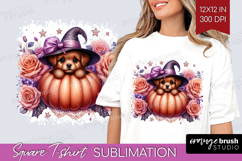Puppy Halloween Square Tshirt Background Coquette PNG Product Image 1