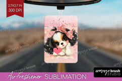 Puppy Valentine Air Freshener PNG Cute Valentines Day PNG Product Image 1