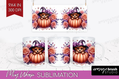 Puppy Halloween Mug Wrap Coquette Mug PNG Sublimation Product Image 1