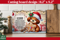 Christmas cutting board, Christmas Puppy Baking Chart PNG Product Image 1