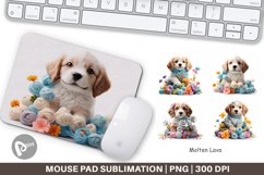 Mouse Pad Puppy Easter Embroidery Product Image 1