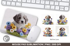 Mouse Pad Puppy Easter Embroidery Product Image 1