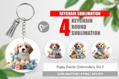Keychain Puppy Easter Embroidery Product Image 1