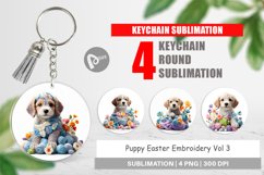 Keychain Puppy Easter Embroidery Product Image 1