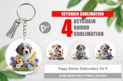 Keychain Puppy Easter Embroidery Product Image 1