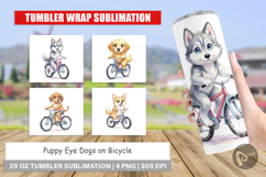 Puppy Eye Dogs on Bicycle Tumbler Product Image 1