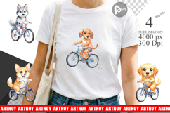Puppy Eye Dogs Bicycle Sublimation Product Image 1