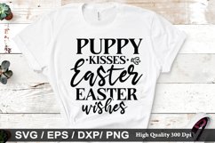 Puppy kisses easter wishes SVG - Easter Design Product Image 1