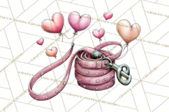 Puppy Love Clipart PNG, Dog Park Date Valentine Clip Art Product Image 2