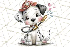 Puppy Love Clipart PNG, Dog Park Date Valentine Clip Art Product Image 4