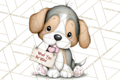 Puppy Love Clipart PNG, Dog Park Date Valentine Clip Art Product Image 2