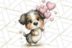 Puppy Love Clipart PNG, Dog Park Date Valentine Clip Art Product Image 5