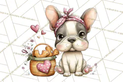 Puppy Love Clipart PNG, Dog Park Date Valentine Clip Art Product Image 4