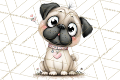 Puppy Love Clipart PNG, Dog Park Date Valentine Clip Art Product Image 5