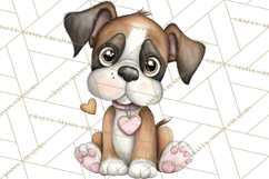 Puppy Love Clipart PNG, Dog Park Date Valentine Clip Art Product Image 3
